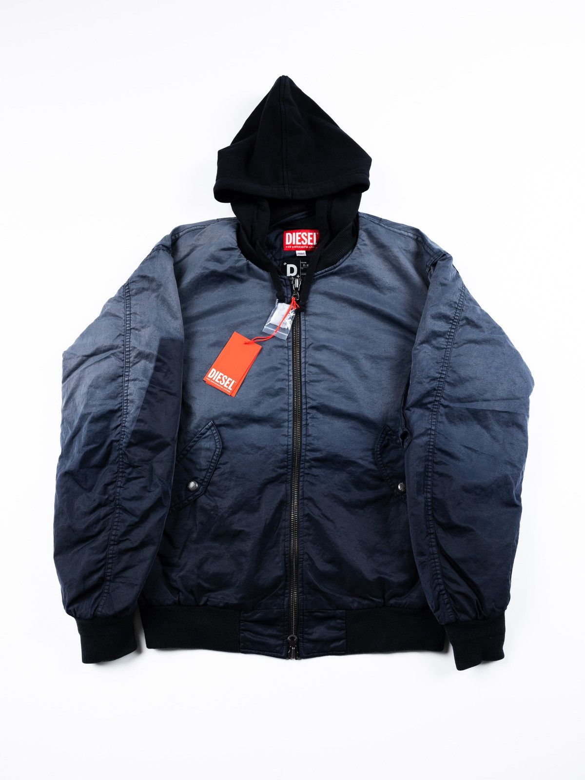 image of Diesel Gradient Bomber Jacket in Blue, Men's (Size Small)