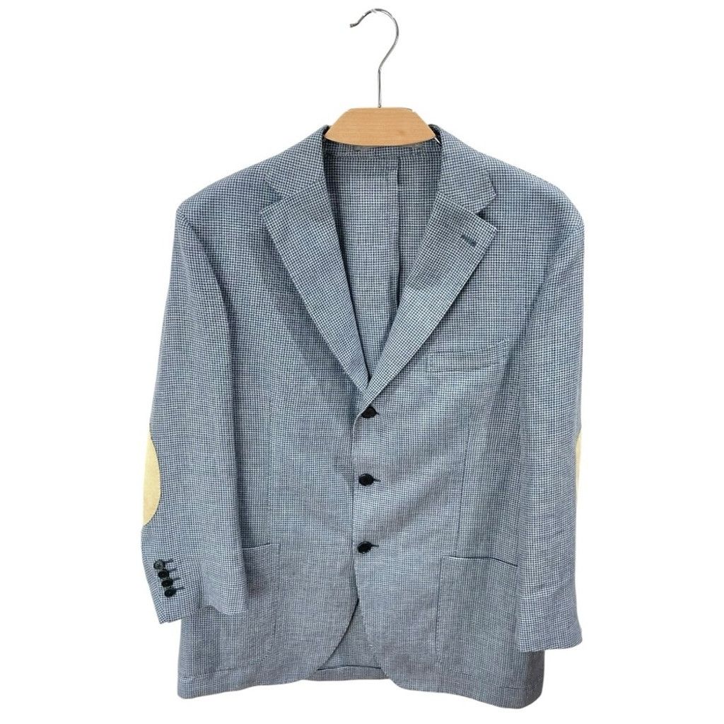 Other Al Duca D'aosta Unlined Blue Linen & Suede Suit Jacket UK 40 Size 40R - 2 Thumbnail