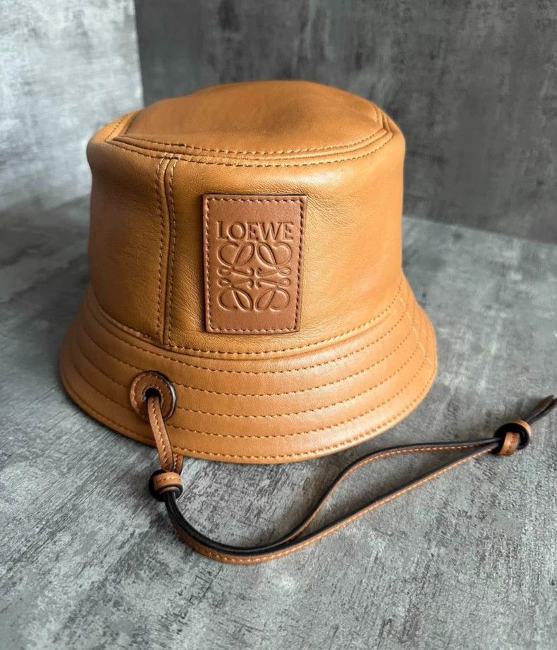 Loewe Loewe Lambskin Brown Ribbon Bucket Hat - dmc Size ONE SIZE - 1 Thumbnail