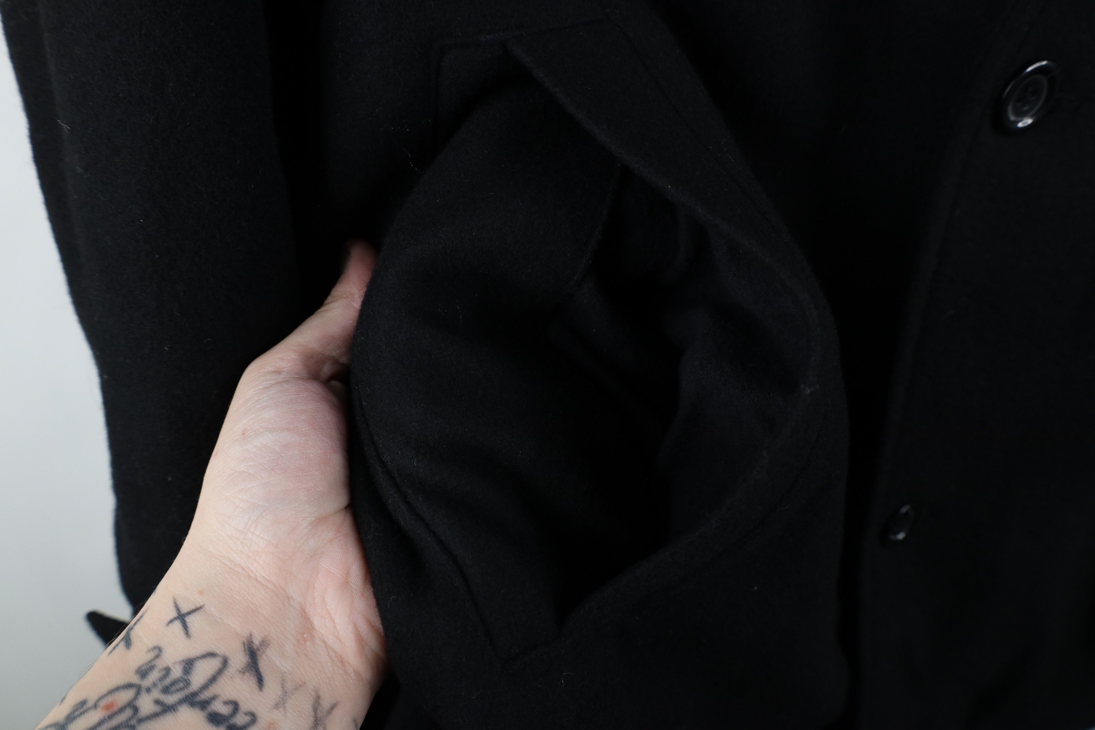 Johnston & Murphy × Vintage Johnston & Murphy Wool Cashmere Button Car Coat Jacket Black Size US L / EU 52-54 / 3 - 7 Thumbnail