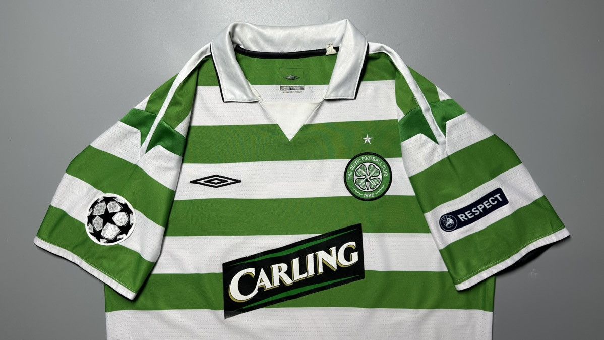 Umbro CELTIC UMBRO 2004/2005 FOOTBALL HOME JERSEY #7 LARSSON Size US XL / EU 56 / 4 - 3 Thumbnail