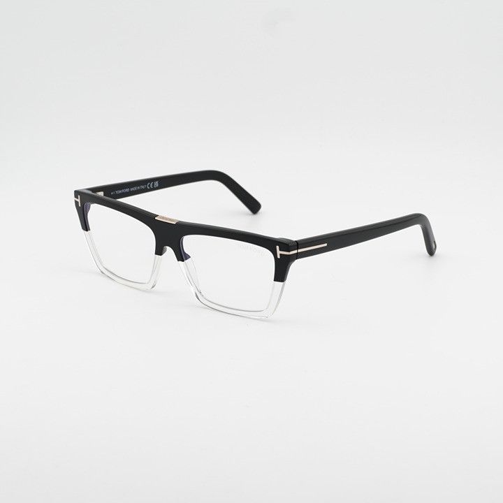 Tom Ford Tom Ford FT5912-B 005 Eyeglasses Black 57mm Rectangle Frame Size ONE SIZE - 1 Thumbnail