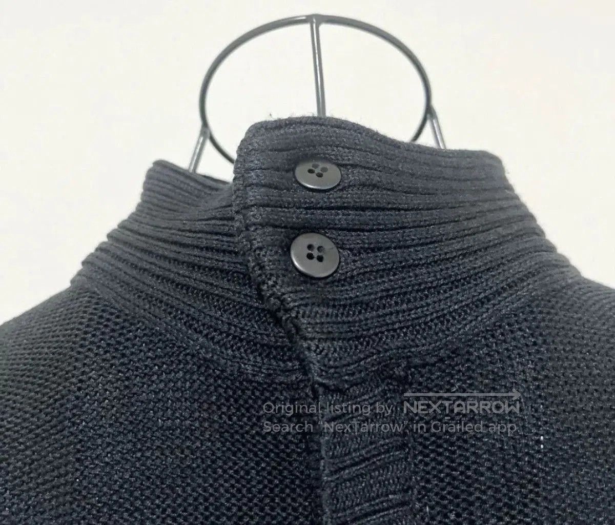 Yohji Yamamoto Y's Yohji Yamamoto Black Turtleneck Knit Cardigan. Size US XXS / EU 40 - 3 Thumbnail