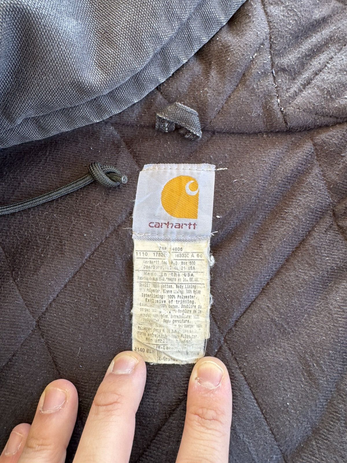 Carhartt × Vintage Carhartt J140 BLK Flannel-Lined Active Jacket Size US XL / EU 56 / 4 - 7 Thumbnail