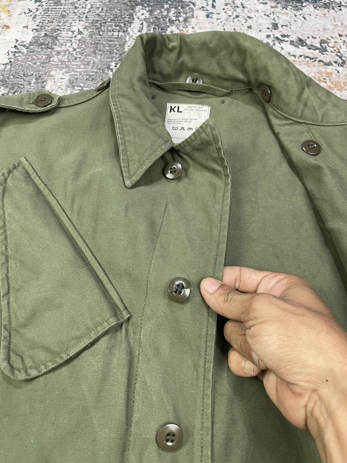 Vintage Vtg 70s KL Seyntex Dutch Army Military Field Jackets Size US L / EU 52-54 / 3 - 12 Thumbnail