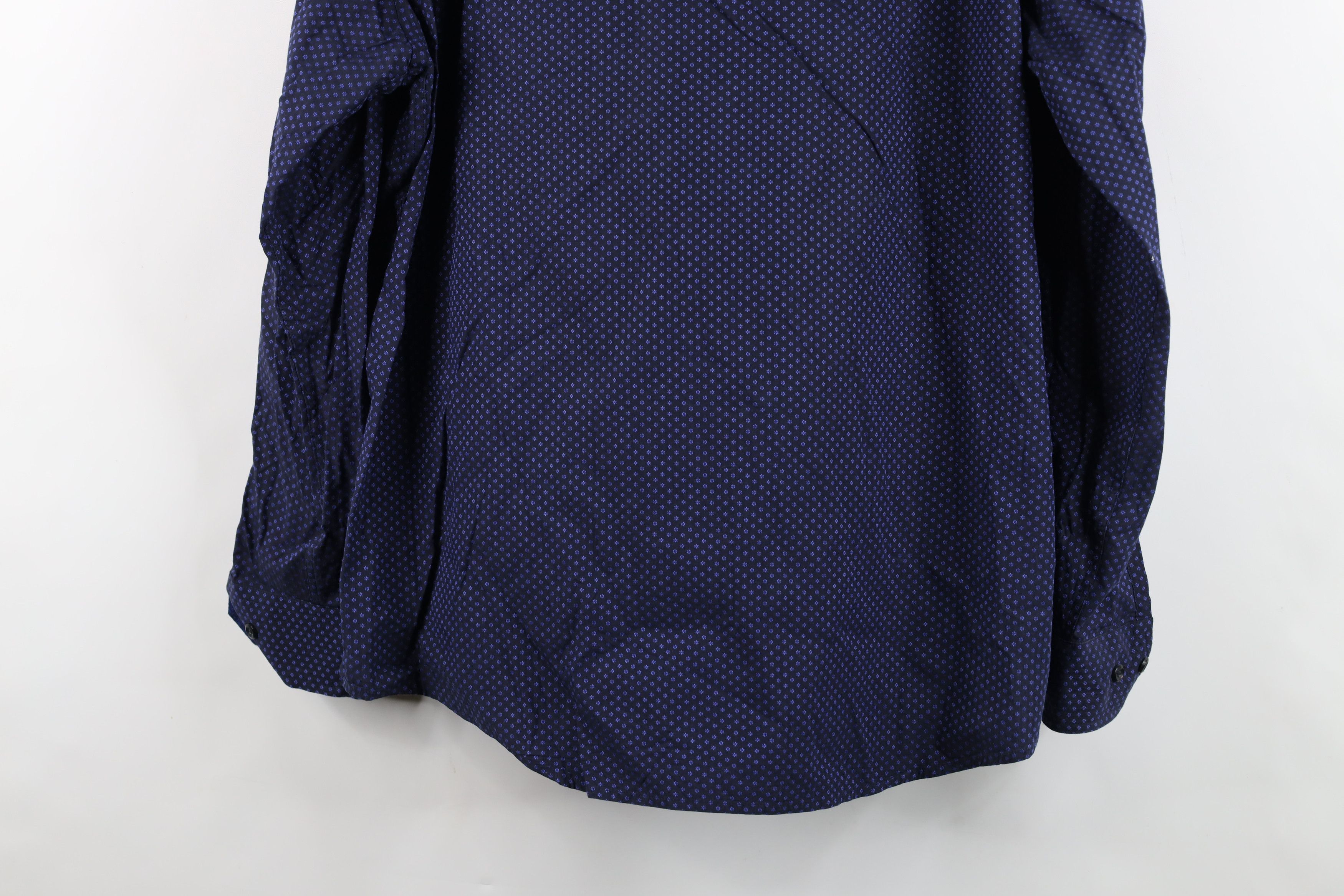 Johnston & Murphy Johnston & Murphy Floral Collared Button Shirt Cotton Blue Size US XL / EU 56 / 4 - 14 Thumbnail
