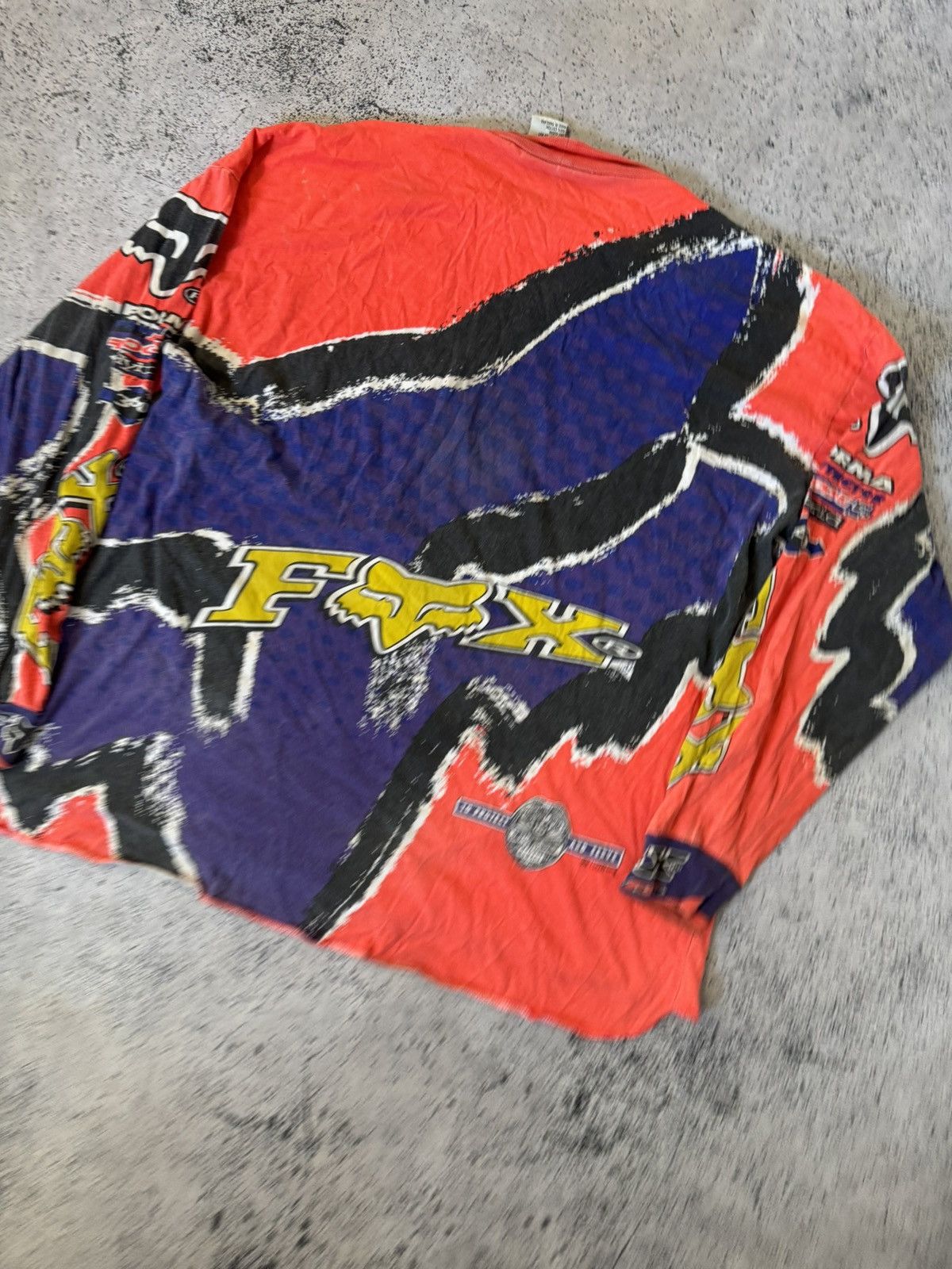 Fox Racing Fox Racing × Very Rare Vintage 90's Team Fox Racing Jersey Size US XXL / EU 58 / 5 - 10 Thumbnail