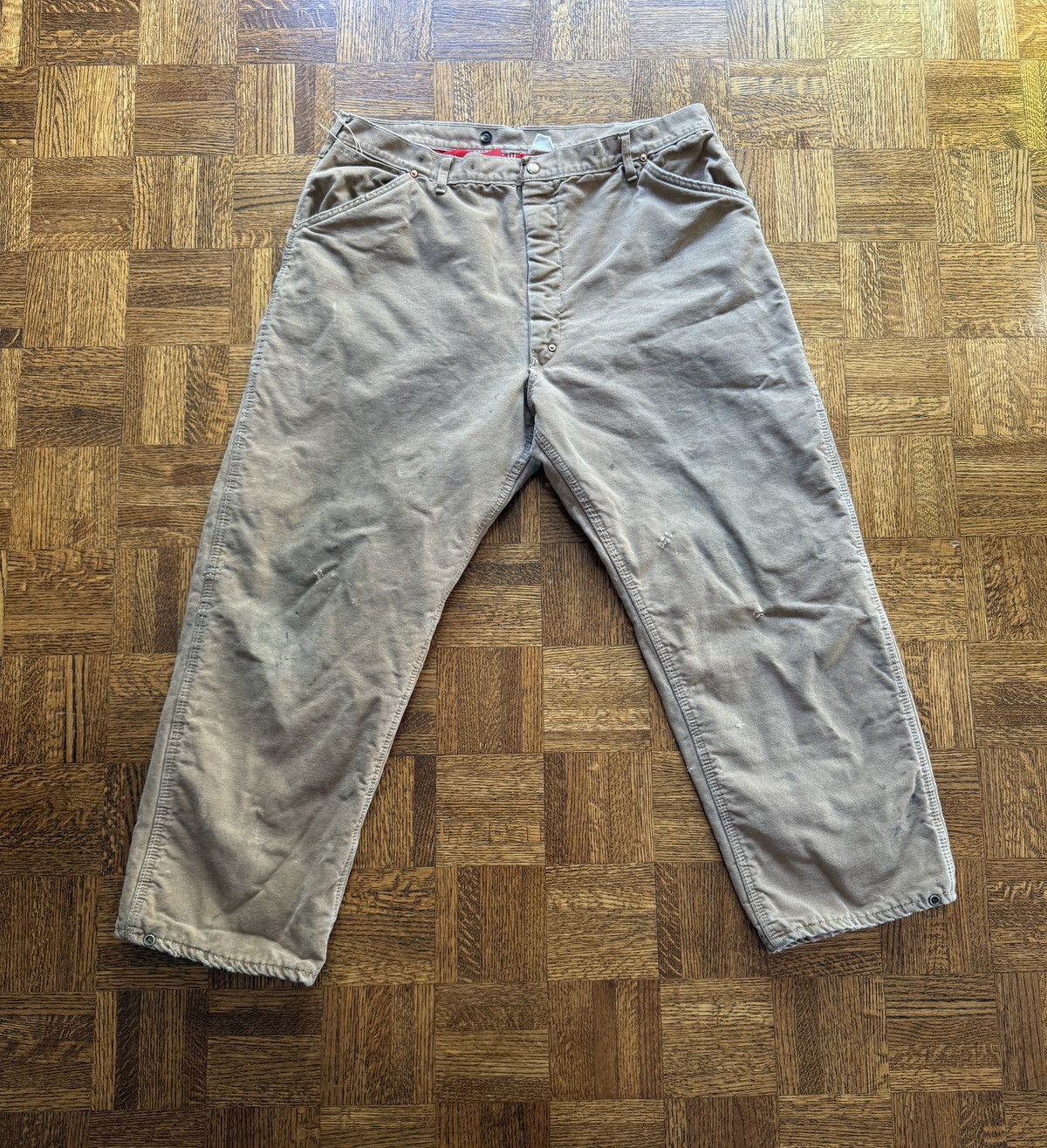 Carhartt Vintage 70s Carhartt Quilt Lined Snap Button Work Pants Size US 36 / EU 52 - 3 Thumbnail