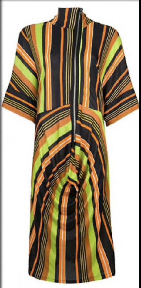 JW Anderson JW Anderson- Pumpkin Multi Stripe Dress Size S / US 4 / IT 40 - 1 Thumbnail