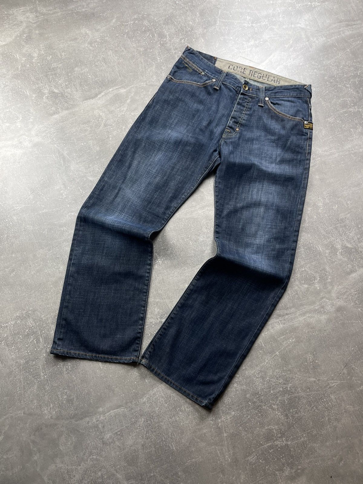 G-Star G Star Raw Core Regular Blue Denim Jeans Made in India Size US 34 / EU 50 - 6 Thumbnail