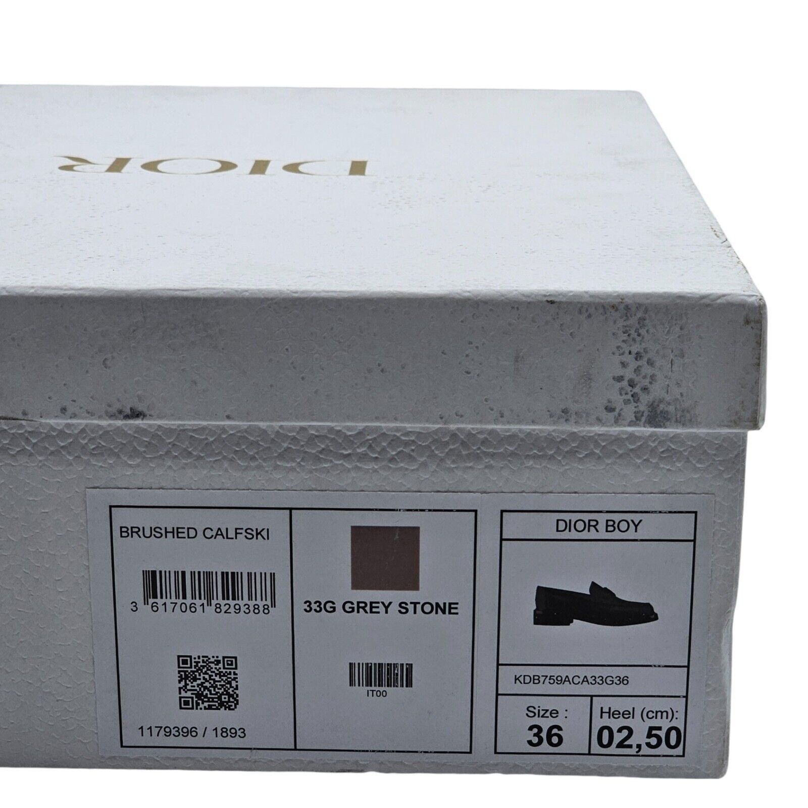 Dior Dior Boy Loafers Shoes - Brushed Leather - Gray - 36 $1120 Size US 6 / IT 36 - 10 Thumbnail