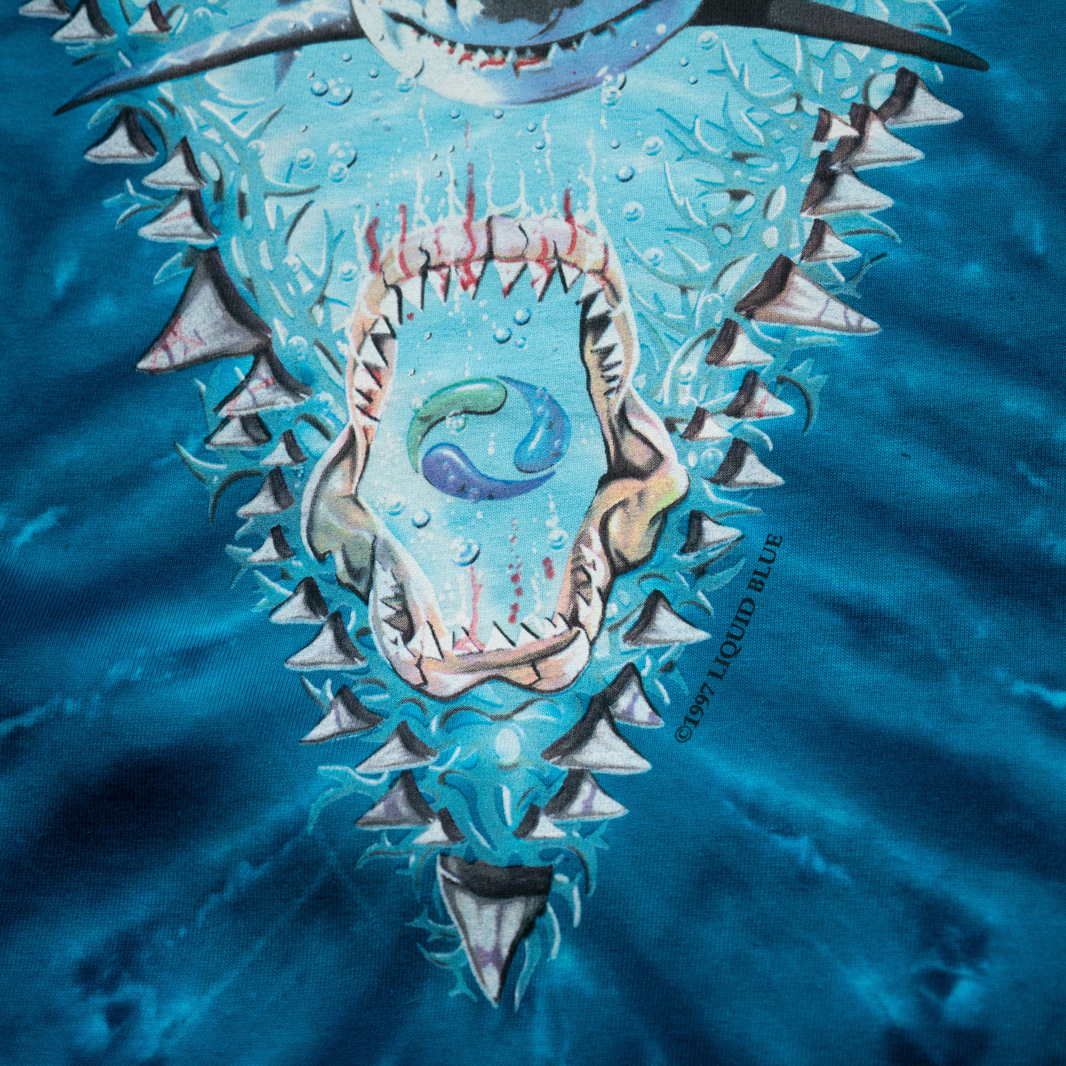Liquid Blue × Vintage Vintage Liquid Blue Sharks Deadstock NWT T-shirt 2X Size US XXL / EU 58 / 5 - 5 Thumbnail