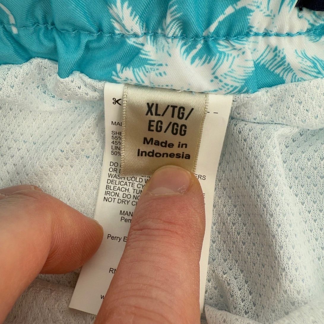 Original Penguin NWT Original Penguin Lined Swim Trunk Short Blue Atoll Palm Size US 34 / EU 50 - 9 Thumbnail