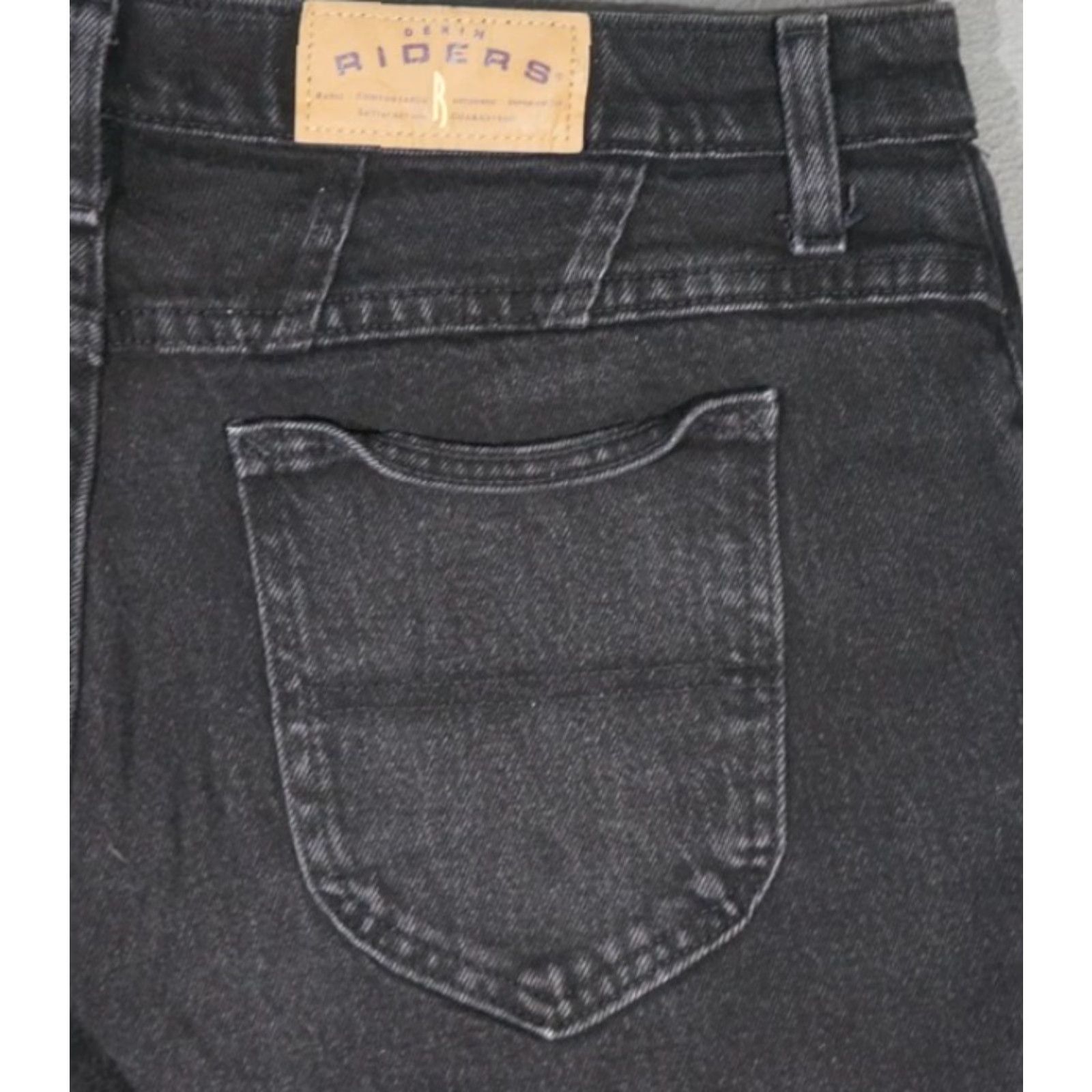 Lee VINTAGE LEE WOMENS JEANS STRAIGHT BLACK 16 MEDIUM RIDERS 1990s XD07419 Size 38" / US 16 / IT 52 - 6 Thumbnail