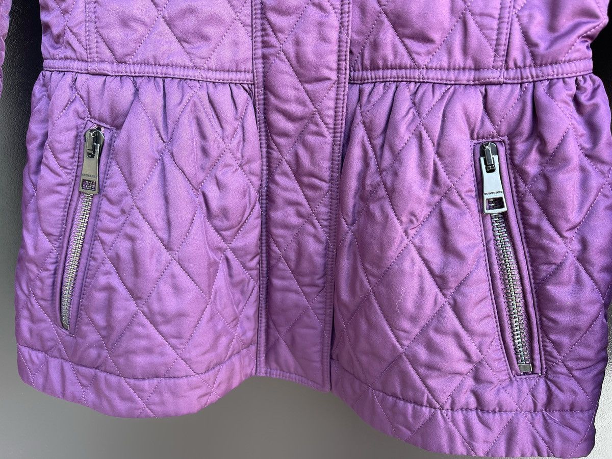 Burberry Burberry Brit Women Purple Check Quilted Lightweight Jacket Size S / US 4 / IT 40 - 6 Thumbnail