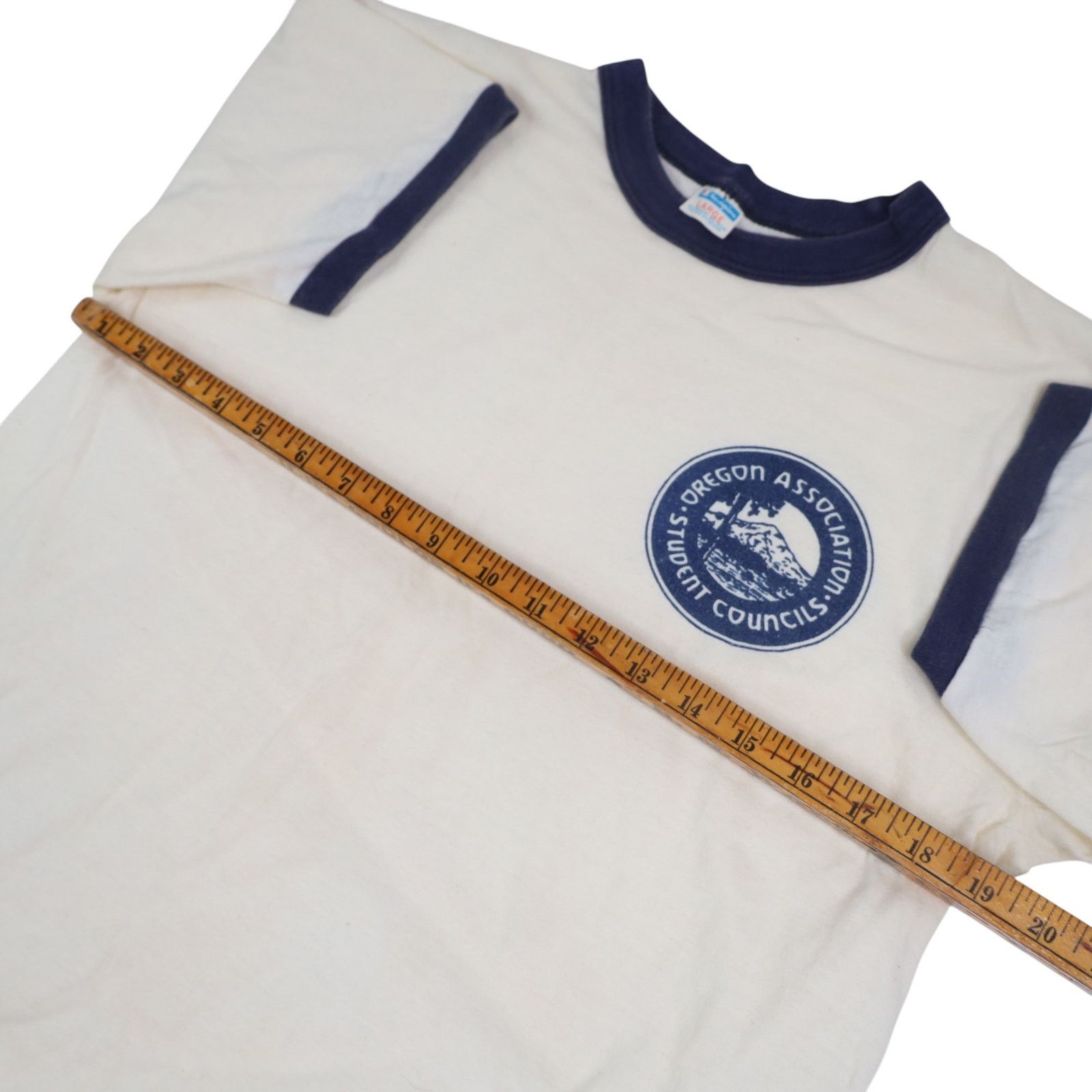 Champion × Vintage VTG Champion Oregon Association Student Councils Ringer T Size US L / EU 52-54 / 3 - 9 Thumbnail
