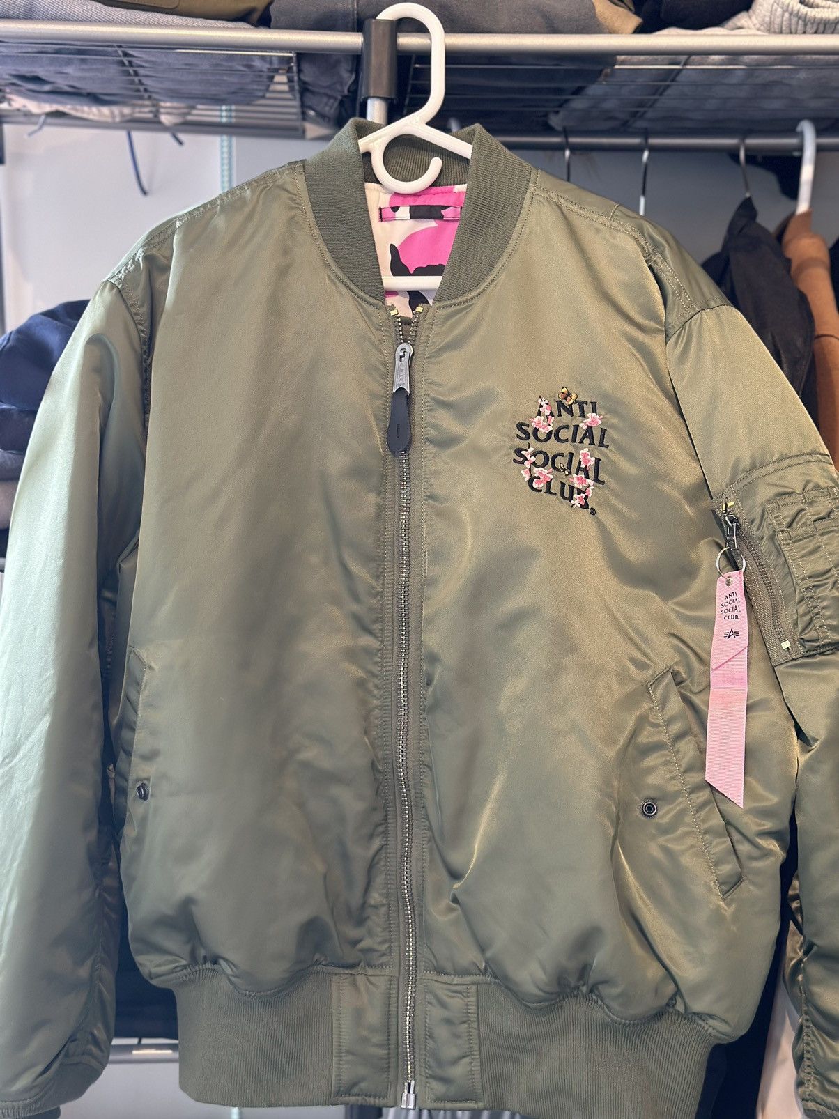 image of Assc X Alpha Industries Ma-1 Bomber Ajacket in Green, Men's (Size XL)