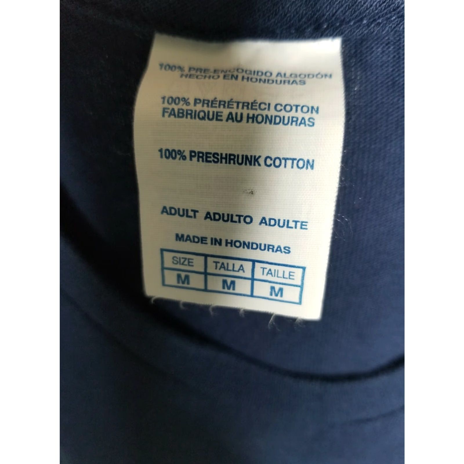 Vintage NAVY Mens M T-Shirt Cat Panda Face Swap Destruct Blue Cotton Short Sleeve Crew Neck Classic Fit Logo Animal Print Image: 90s? No vintage Size US M / EU 48-50 / 2 - 3 Thumbnail