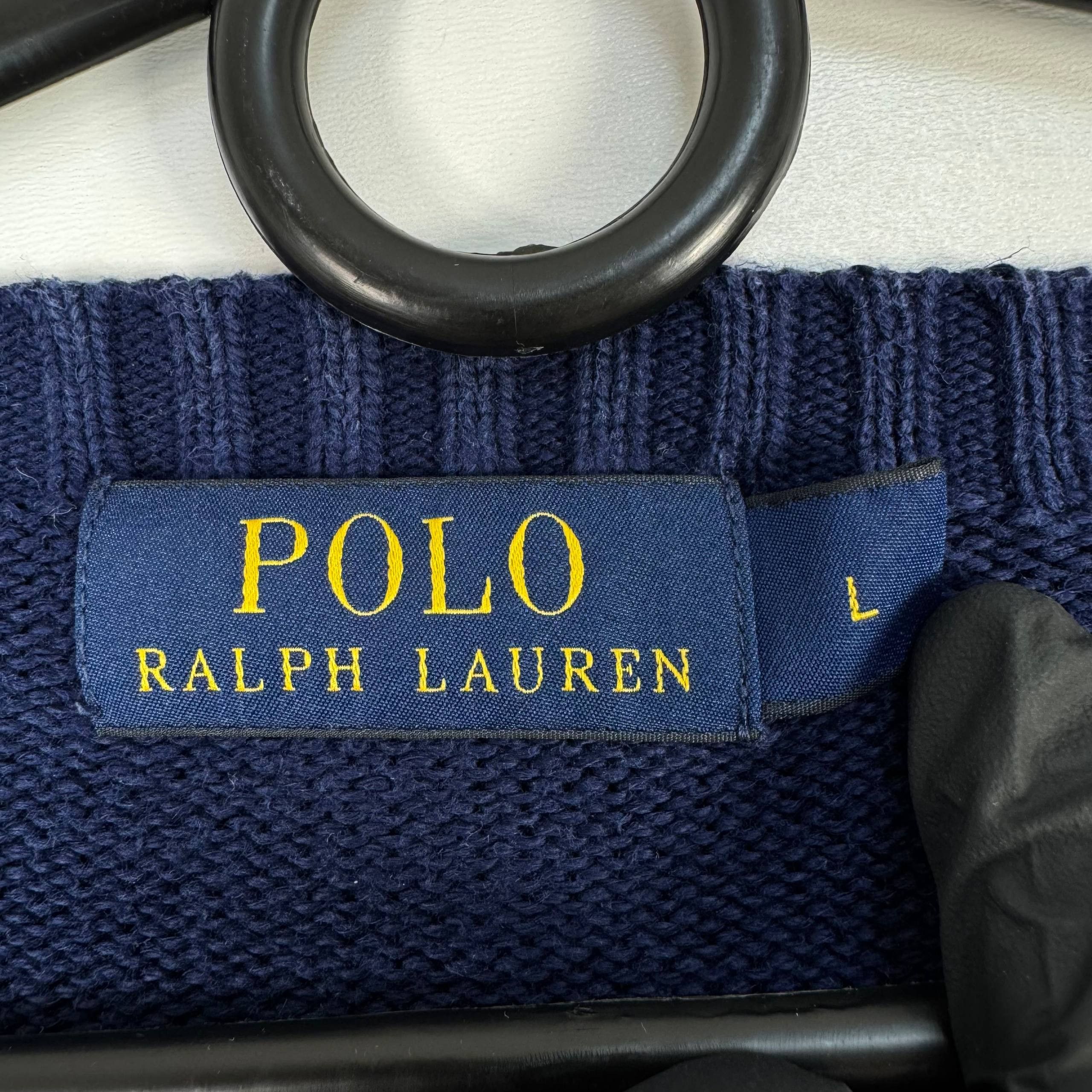 Polo Ralph Lauren Polo Ralph Lauren Crew Neck Knit Jumper Navy Mens Size L Size US L / EU 52-54 / 3 - 3 Thumbnail