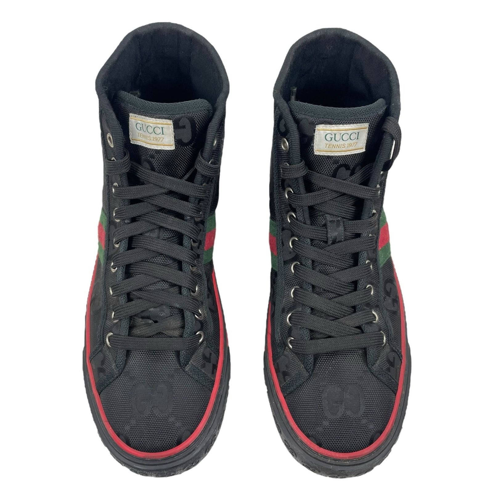 Gucci Off the Grid High Top Sneakers 1977 Tennis Shoes Black