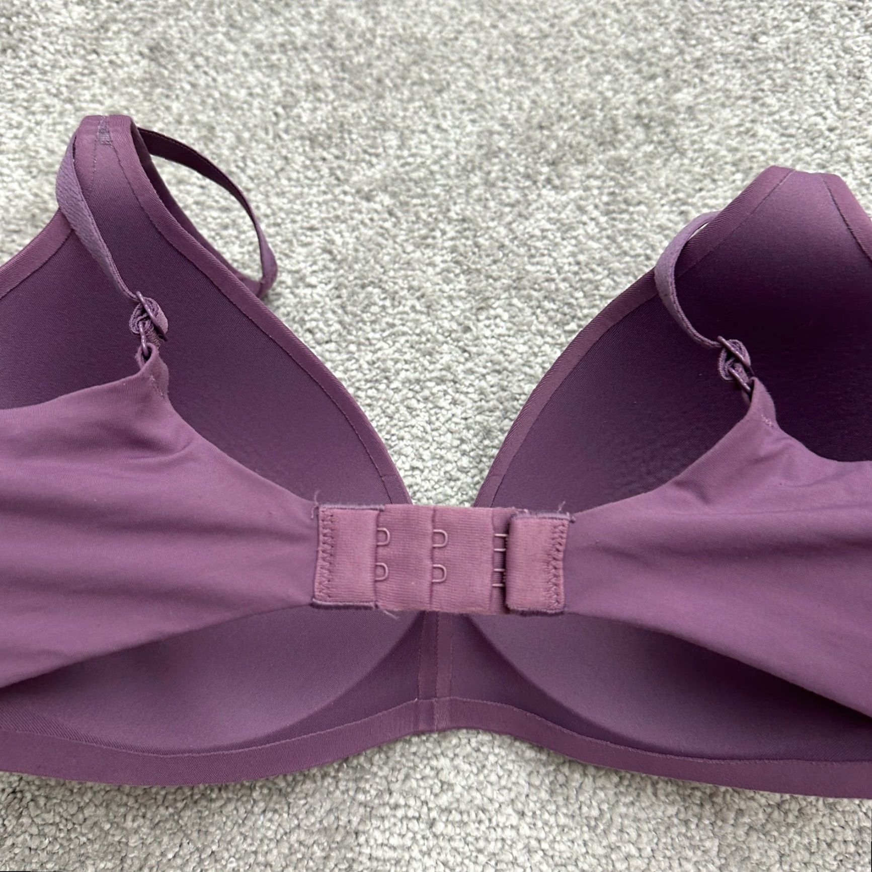 Victoria's Secret VINTAGE Victoria's Secret Line No Wire Bra Womens 34D Purple Padded Adjustable Strap Underwire Shapewear Divider? Size ONE SIZE - 4 Thumbnail