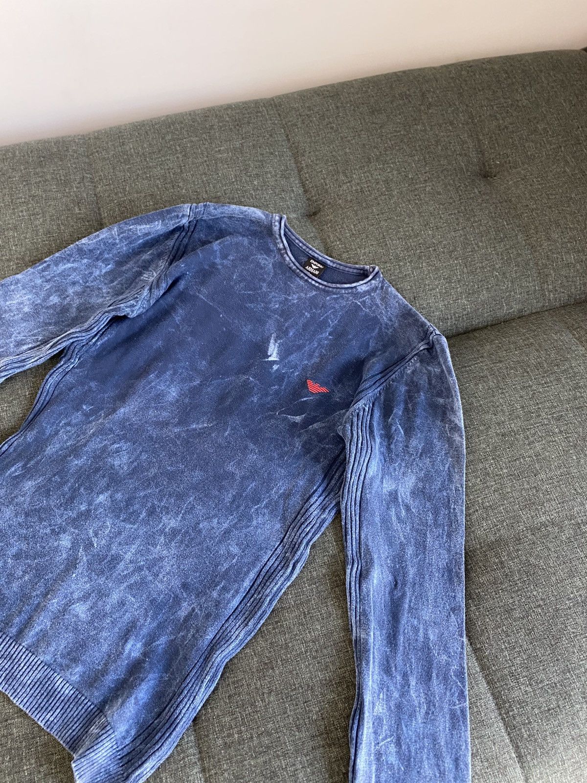 Armani Vintage Armani Sweater Faded Washed Slim Japanese Avant Gard Size US M / EU 48-50 / 2 - 7 Thumbnail