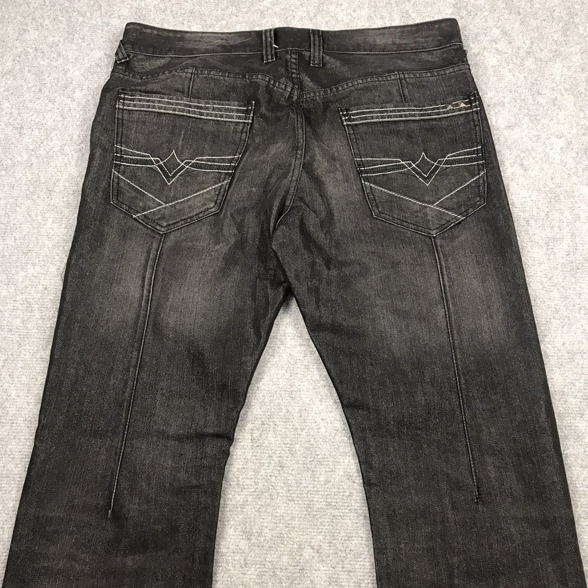 Japanese Brand 🔥SILVER MOON BLACK FADED DENIM PANTS Size US 33 - 9 Thumbnail