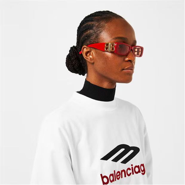 Balenciaga o1g2r1mq0924 Size: OS / Sunglasses in Red & Gold Size ONE SIZE - 5 Thumbnail