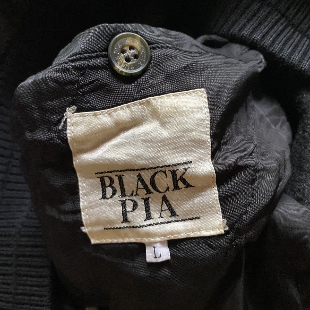 Designer BLACK PIA Dark Gray Knit Panel Jacket Size L / US 10 / IT 46 - 16 Thumbnail