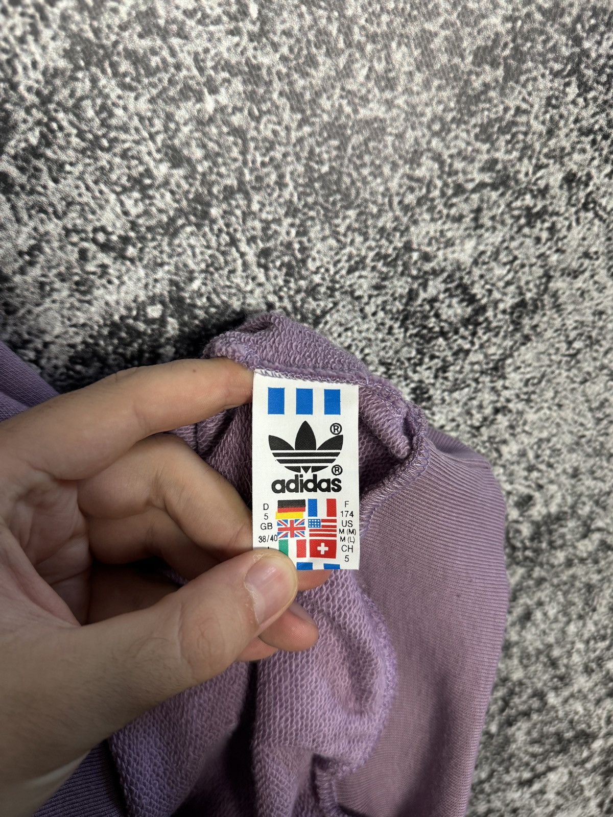 Adidas Vintage 90s Adidas Hoodie Purple Trefoil Logo Pullover Sz M Size US M / EU 48-50 / 2 - 11 Thumbnail