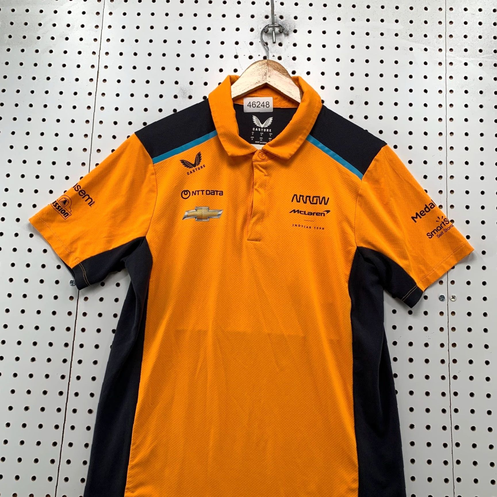 Castore Castore Polo Shirt Mens Small Orange Indycar AJ Foyt Malukas McLaren Size US S / EU 44-46 / 1 - 5 Thumbnail