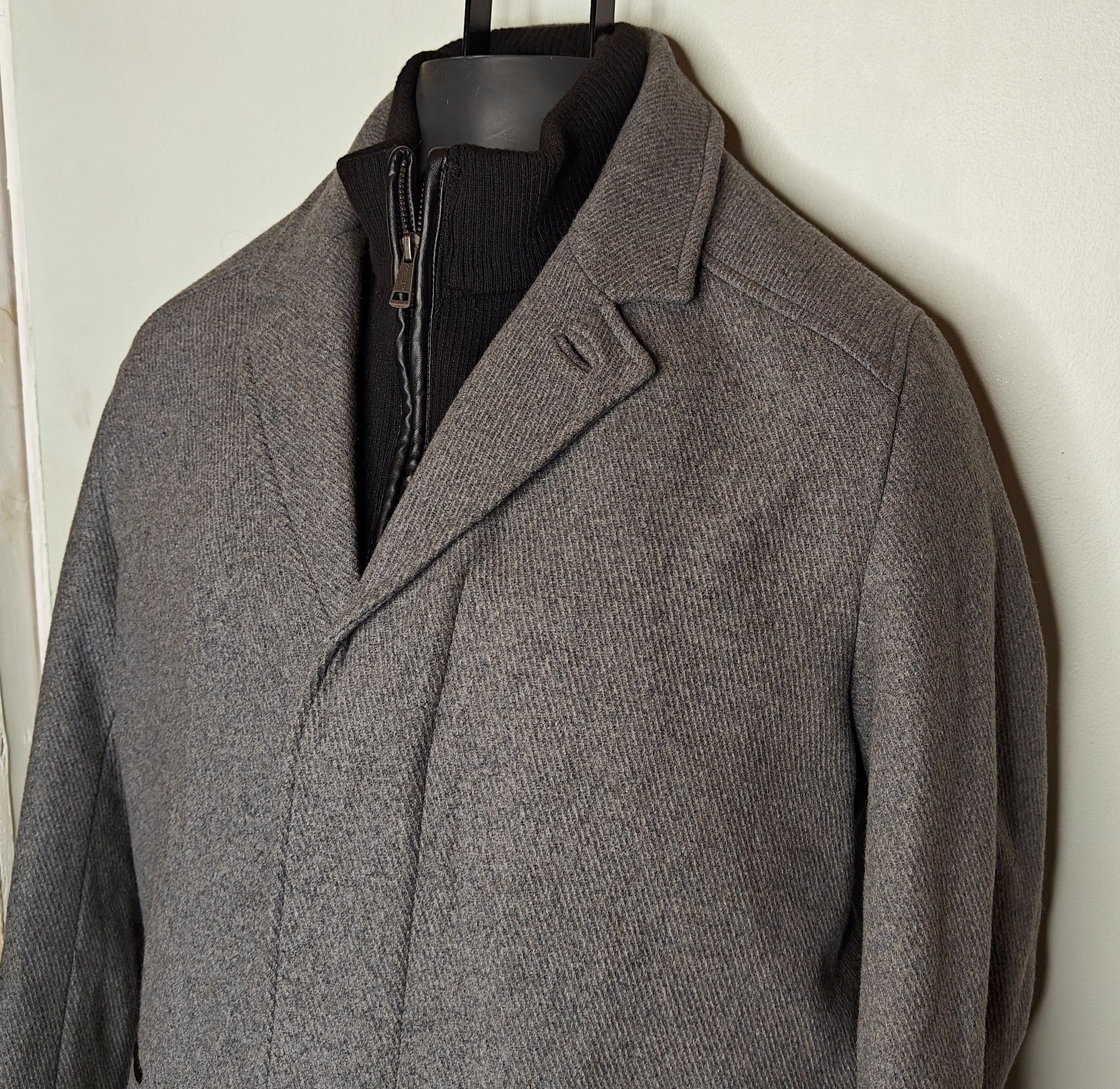 Cole Haan Mens Cole Haan gray wool blend gray overcoat coat jacket Size US M / EU 48-50 / 2 - 4 Thumbnail
