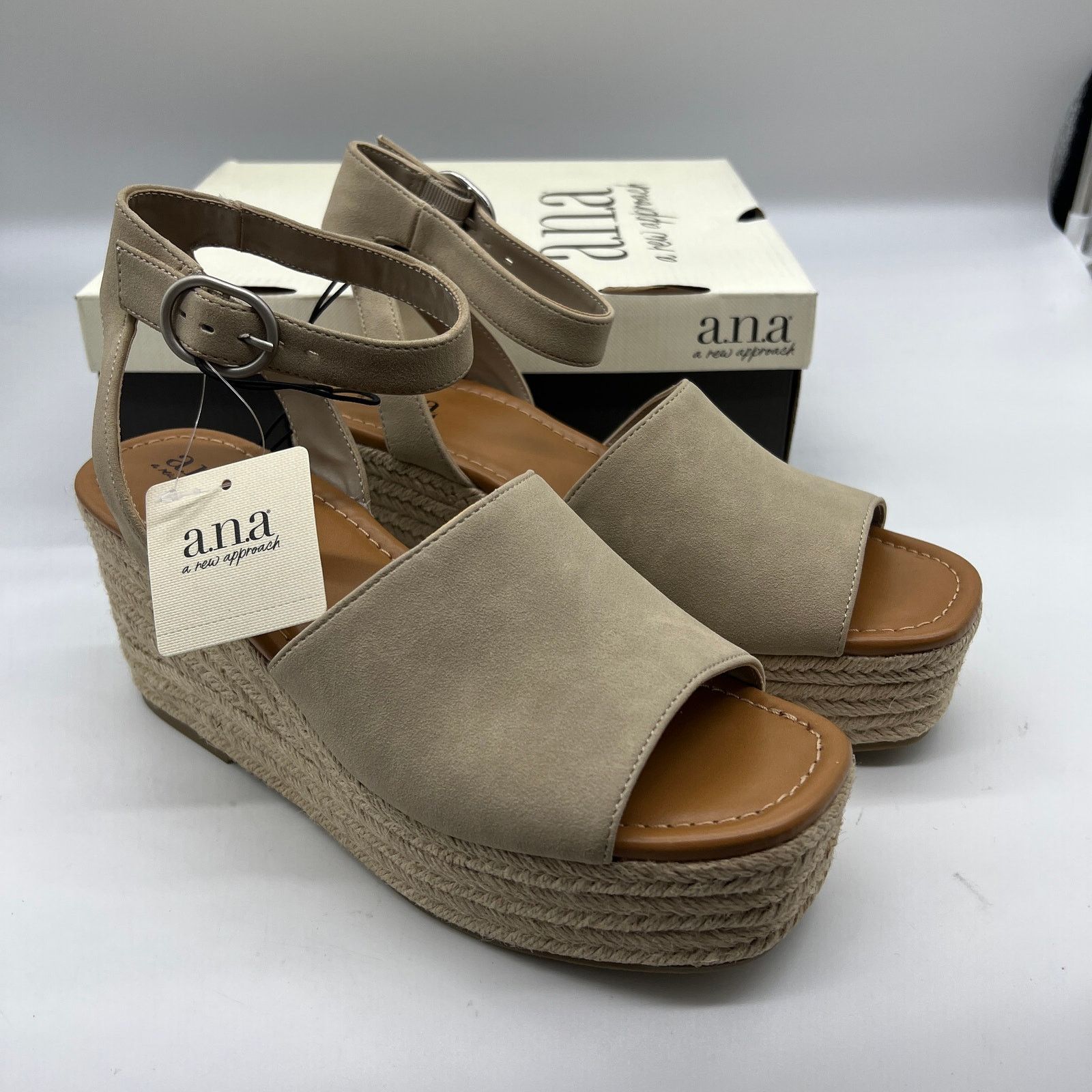 Other a.n.a Laskie Women Shoes Ankle Buckle Strap Sandals Size US 9.5 / IT 39.5 - 13 Thumbnail