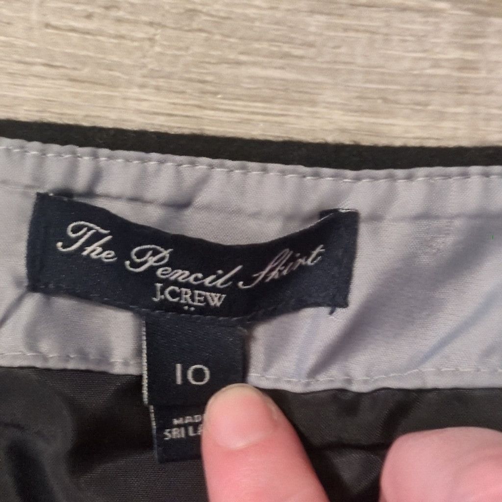 J.Crew J. Crew black the pencil skirt wool blend double lined sz 10 Size 32" / US 10 / IT 46 - 3 Thumbnail