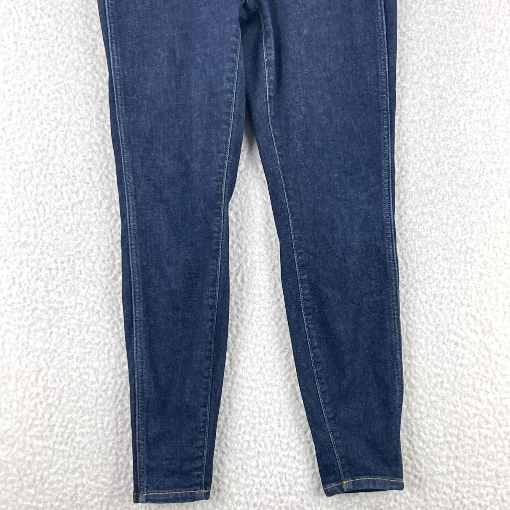 Everlane Everlane The Way High Skinny Jeans Womens Size 28 Blue Denim Dark Wash Stretch Jeans Size 28" / US 6 / IT 42 - 3 Thumbnail
