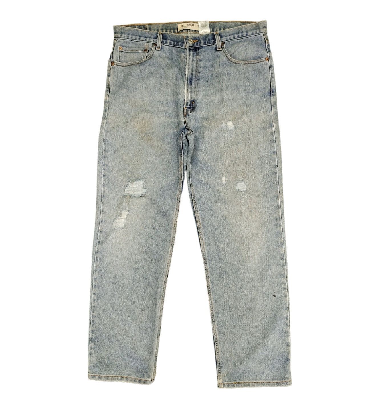 Levi's Vintage Levis 550 Light Wash Rusty Distressed Denim Jeans Size US 36 / EU 52 - 1 Thumbnail