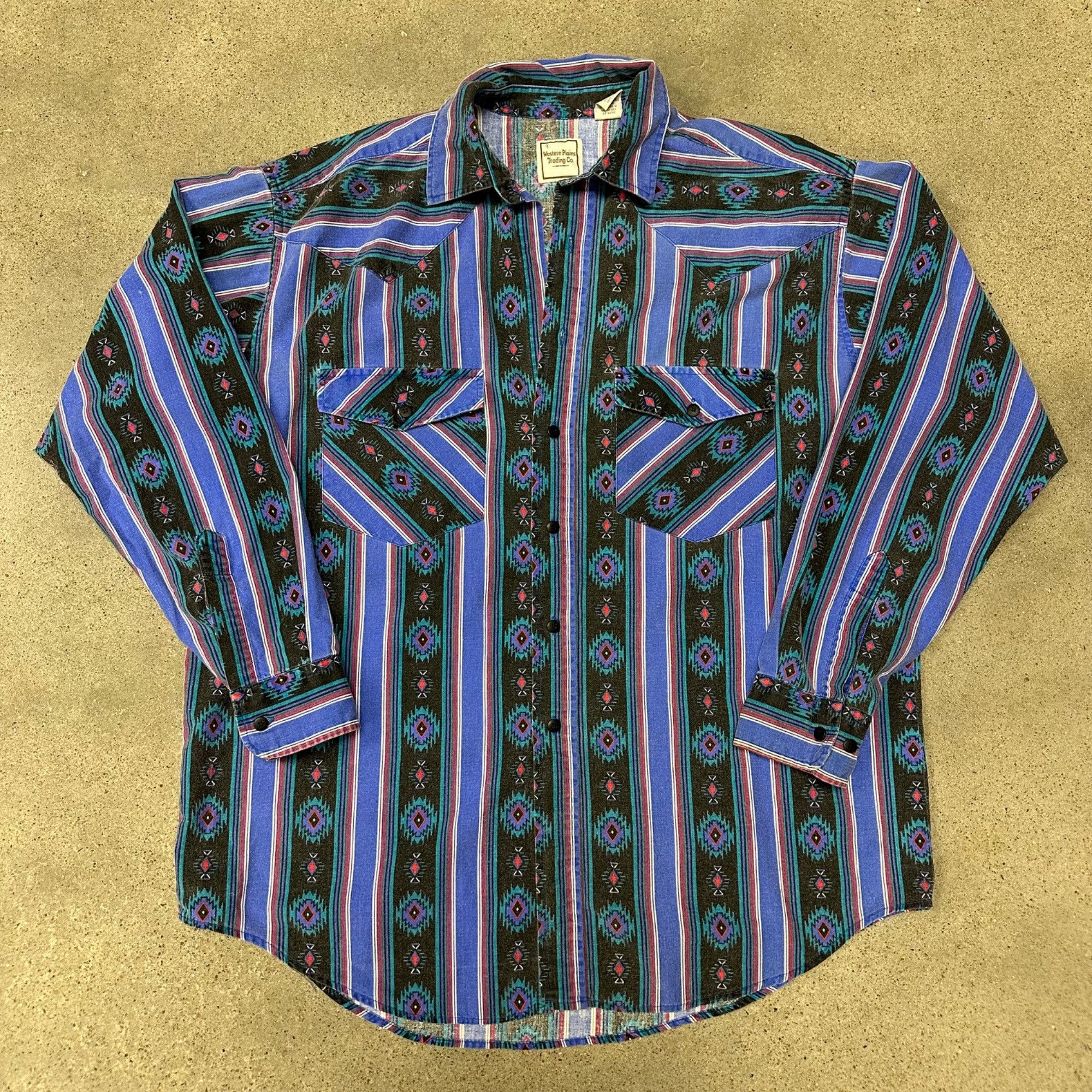 Vintage Vintage Brushpopper Style Patterned Western Button Up Shirt Size US XL / EU 56 / 4 - 1 Thumbnail