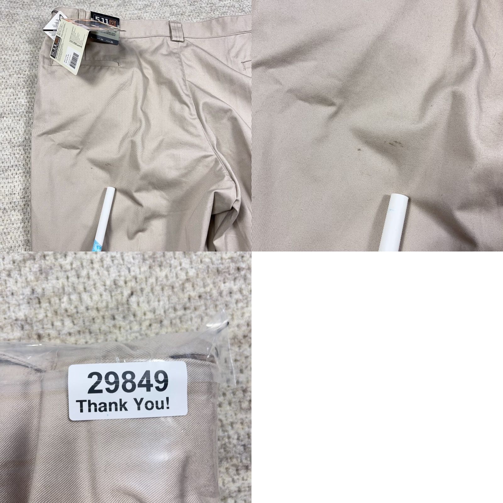 Vintage 5.11 Tactical Pants Men 44x36 Khaki Beige Cotton Blend Straight Pants Army USA 5.11 Tactical 44 Regular Mens Size US 44 / EU 60 - 10 Thumbnail