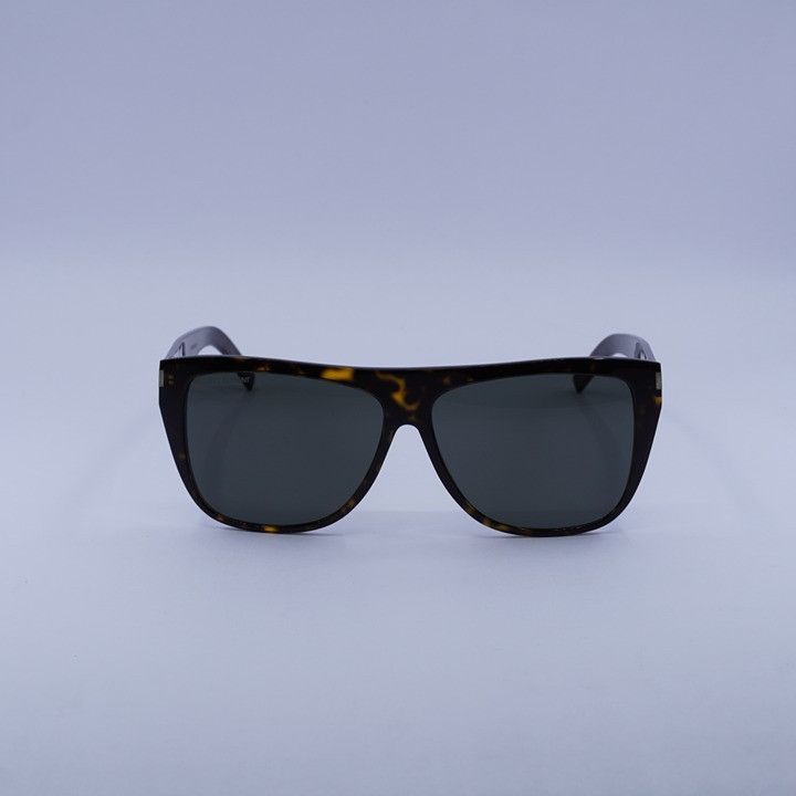 Saint Laurent Paris Saint Laurent SL 1 SLIM 002 Sunglasses Havana Square Frame Size ONE SIZE - 2 Thumbnail