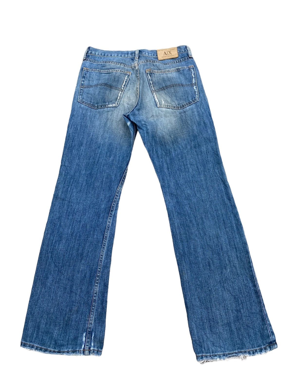 Armani Exchange Armani Exchange Ripped and Distressed Flare Pant Size US 32 / EU 48 - 2 Thumbnail