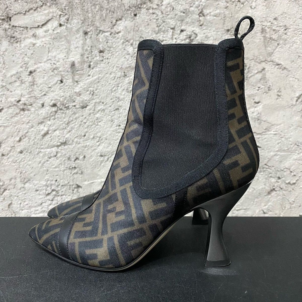 Fendi Fendi Zucca mesh Colibri pointed toe ankle boot Size US 6 / IT 36 - 3 Thumbnail