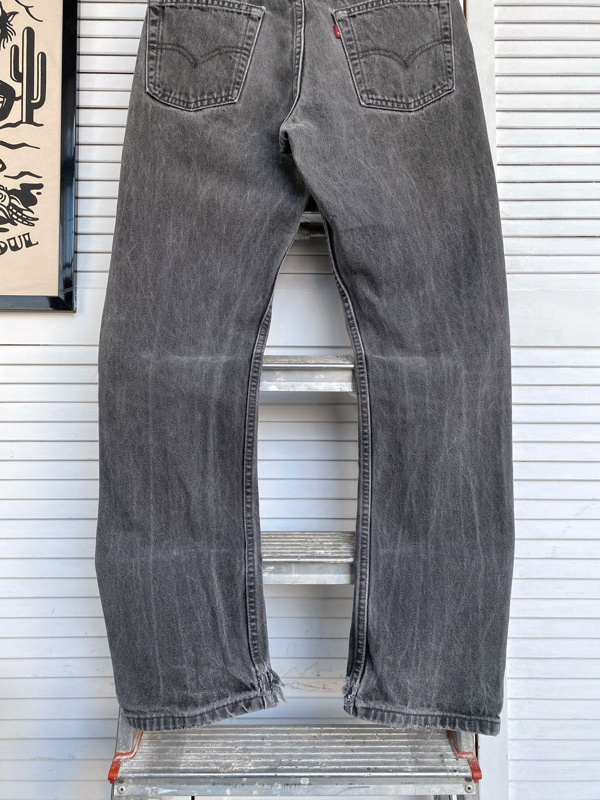 Levi's × Vintage Vintage Levi’s 504 Grey Graphite Wash Denim Jeans Pants USA Size US 30 / EU 46 - 6 Thumbnail