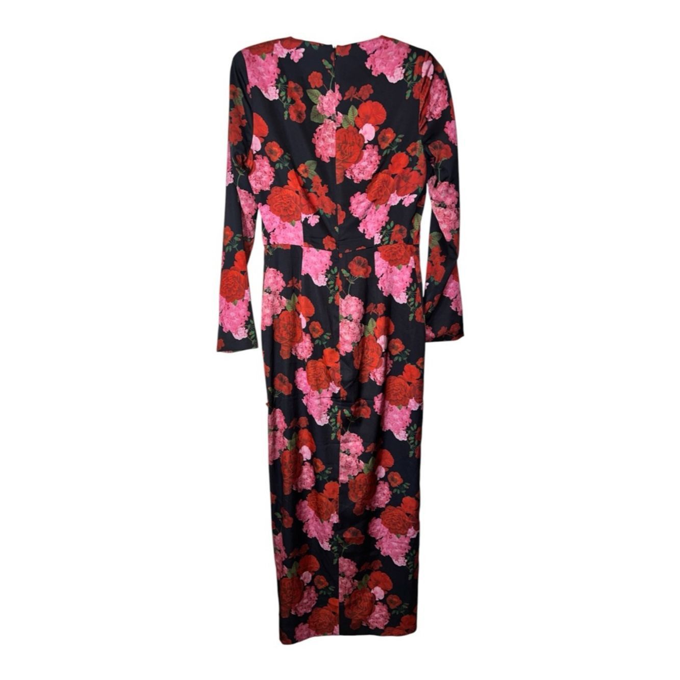 Generation Love Generation Love Silvanna Floral Satin Maxi Dress Red Pink B Size S / US 4 / IT 40 - 7 Thumbnail