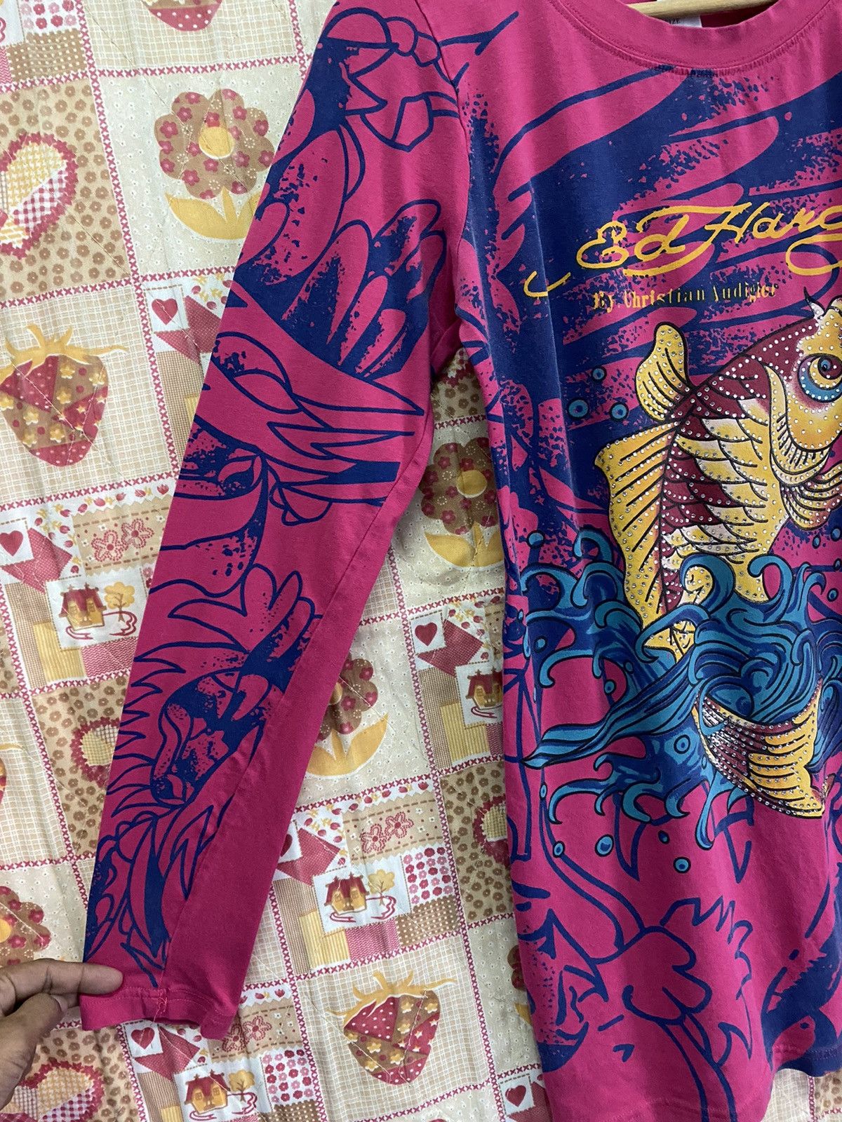 Christian Audigier Swarovski Fish x Skulls Ed Hardy by Christian Audigier Size XL / US 12-14 / IT 48-50 - 4 Thumbnail