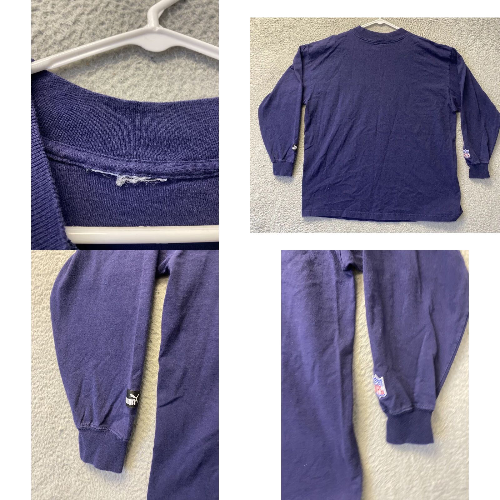 Puma Puma Men’s XL Denver Broncos Blue Knit Crew Neck Pullover T-Shirt Outdoor Fall Winter Football Size US XL / EU 56 / 4 - 8 Thumbnail