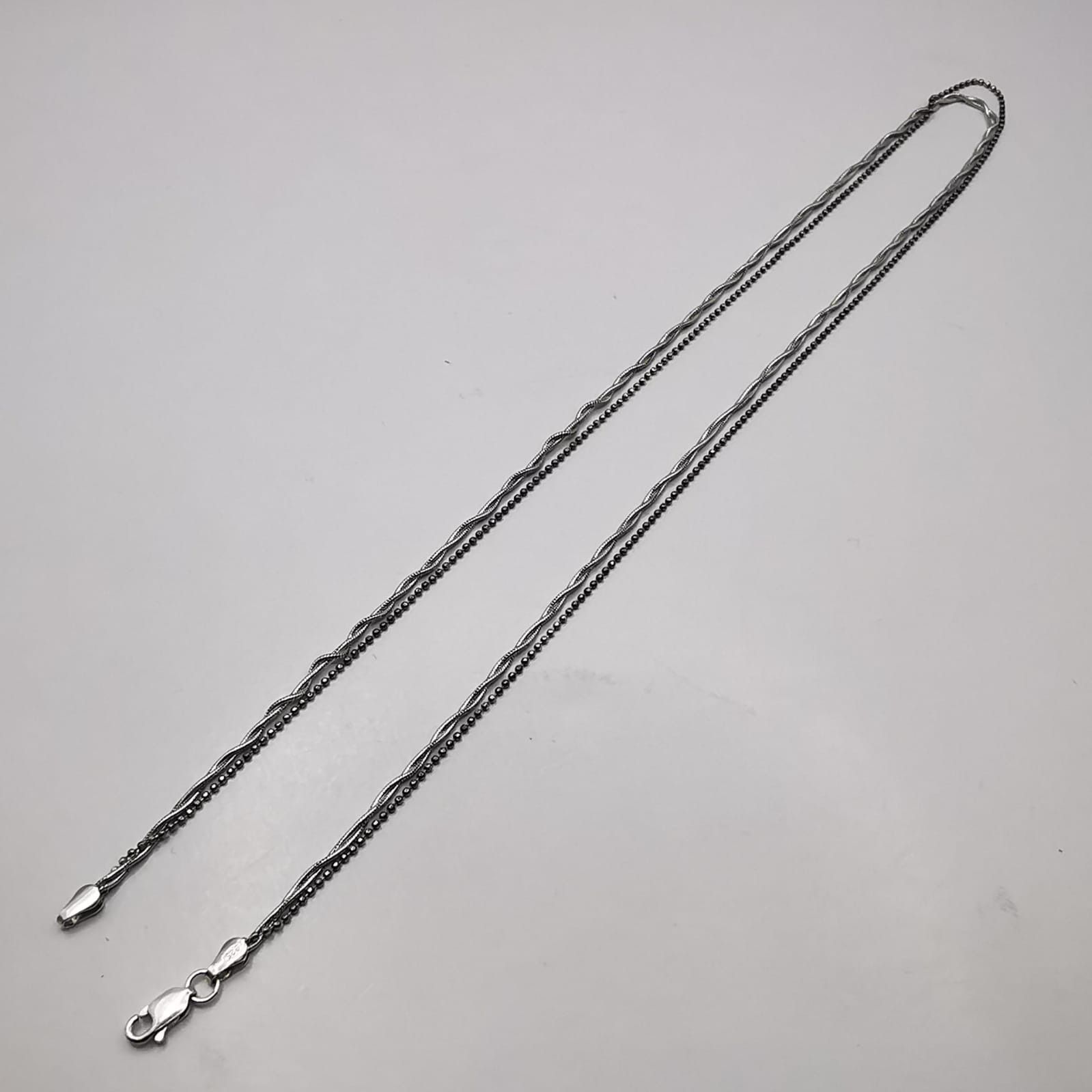 Sterling Silver Vintage Chain Necklece,925 Sterling Silver,Signed , 7,51g Size ONE SIZE - 3 Thumbnail