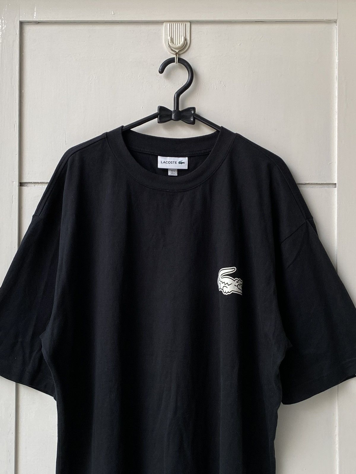 Lacoste LACOSTE Black Logo Oversize Boxy T-shirt Size US L / EU 52-54 / 3 - 11 Thumbnail
