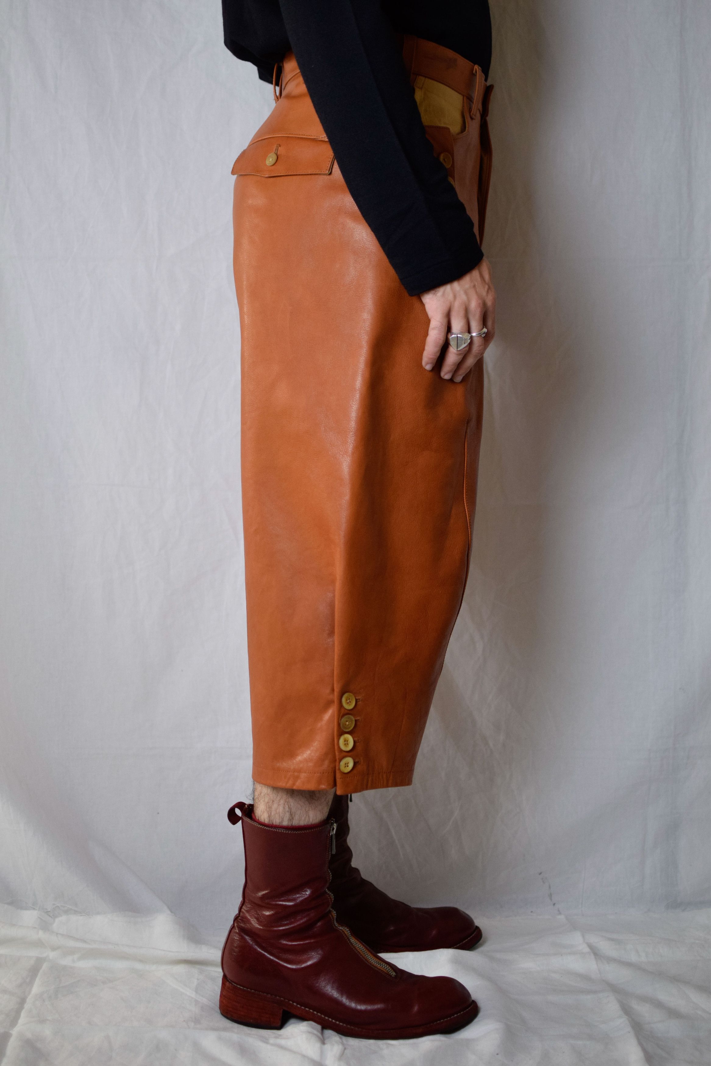 Yohji Yamamoto YYPH SS15 Leather Pants - HU-P43-702 Size US 30 / EU 46 - 6 Thumbnail