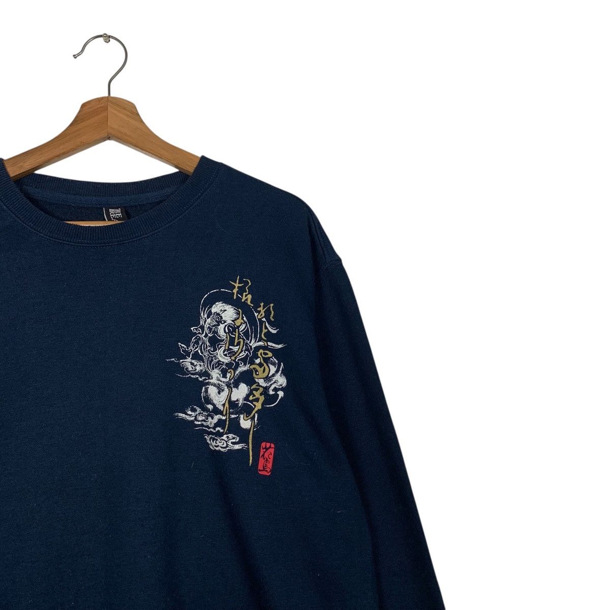 Japanese Brand THE BREAKER Japanese Mythology Graphic Sweatshirt #3623-C166 Size US L / EU 52-54 / 3 - 8 Thumbnail