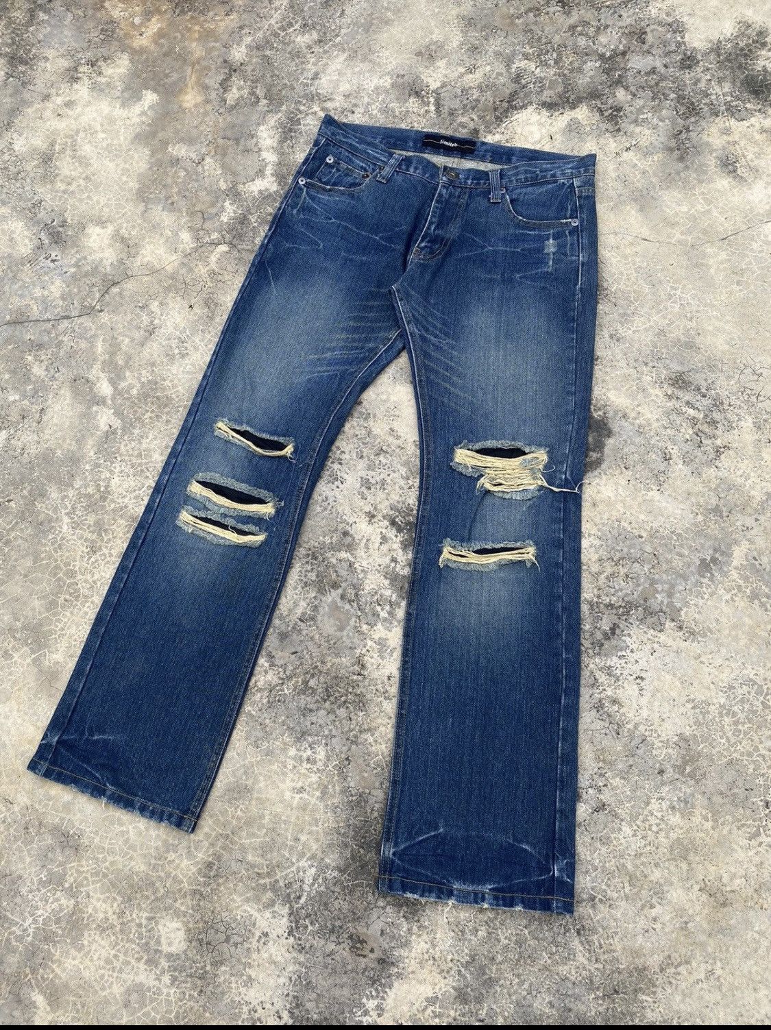 Japanese Brand Vintage Limited Flare Distressed Pant Size US 32 / EU 48 - 9 Thumbnail